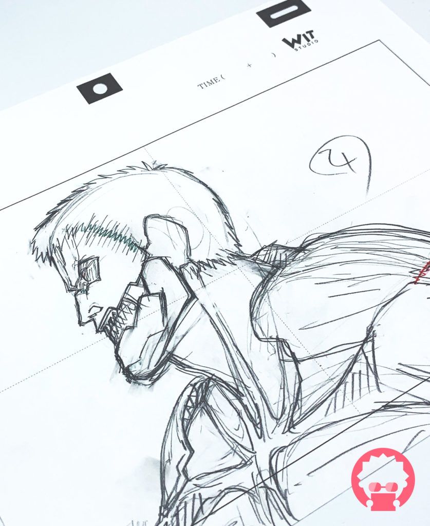 Reiner Braun - Shingeki no Kyojin (Attack on Titan) - x4 Set douga & genga #4