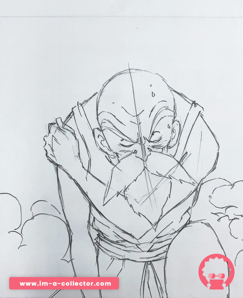 Détails sur Kame Sennin – Muten Roshi – Dragon Ball Super – x3 Set douga / genga