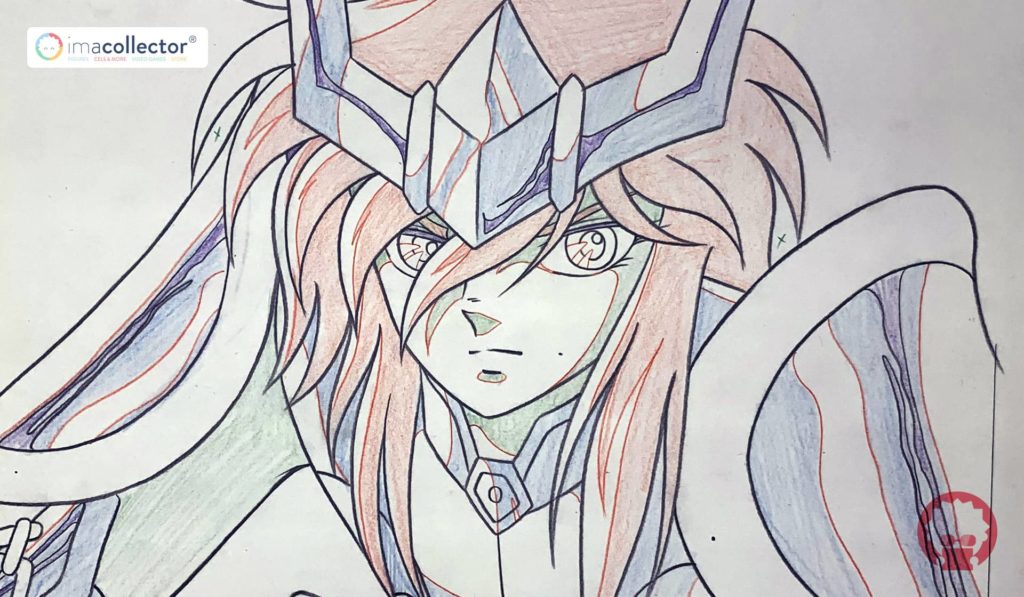 Genga original de Shun dessiné par Shingo Araki pour Saint Seiya.
