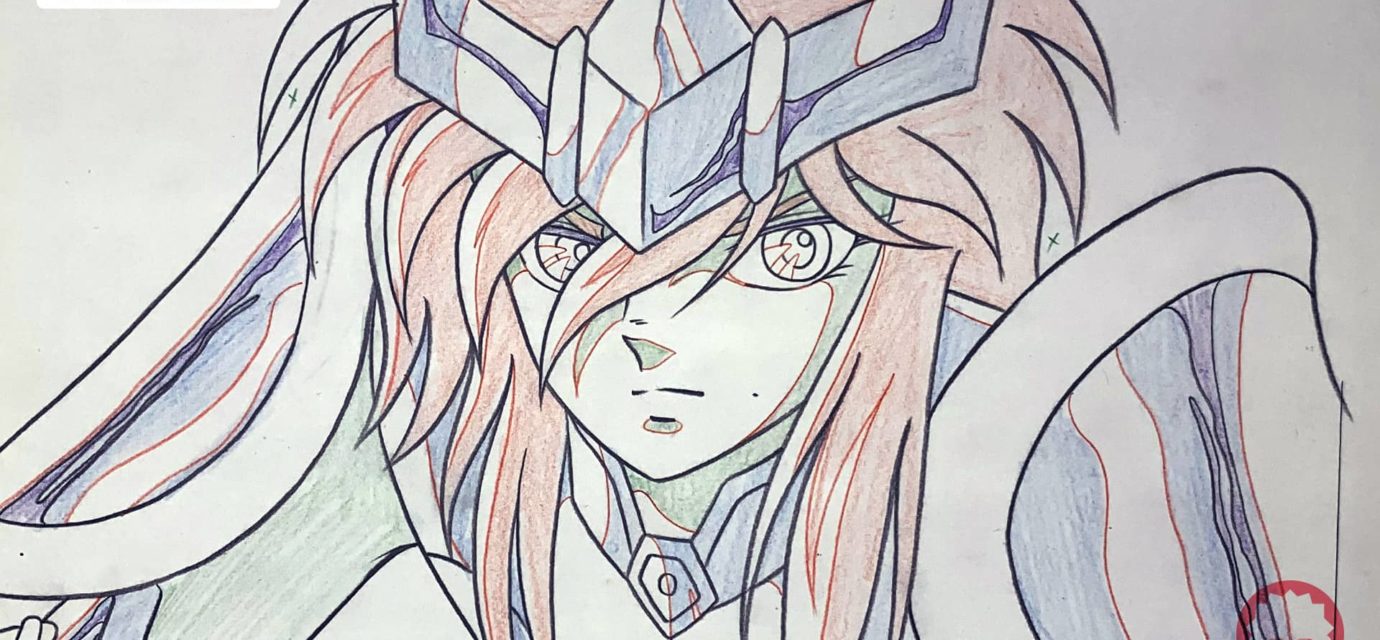 Genga original de Shun dessiné par Shingo Araki pour Saint Seiya.
