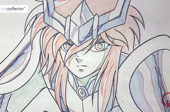 Genga original de Shun dessiné par Shingo Araki pour Saint Seiya.