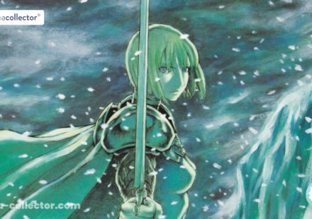 Reproduction d’une illustration originale de Clare issue du volume 10 de Claymore, origine inconnue, utilisée comme cover éditoriale pour documenter la mémoire visuelle du manga.