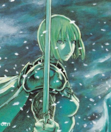 Reproduction d’une illustration originale de Clare issue du volume 10 de Claymore, origine inconnue, utilisée comme cover éditoriale pour documenter la mémoire visuelle du manga.