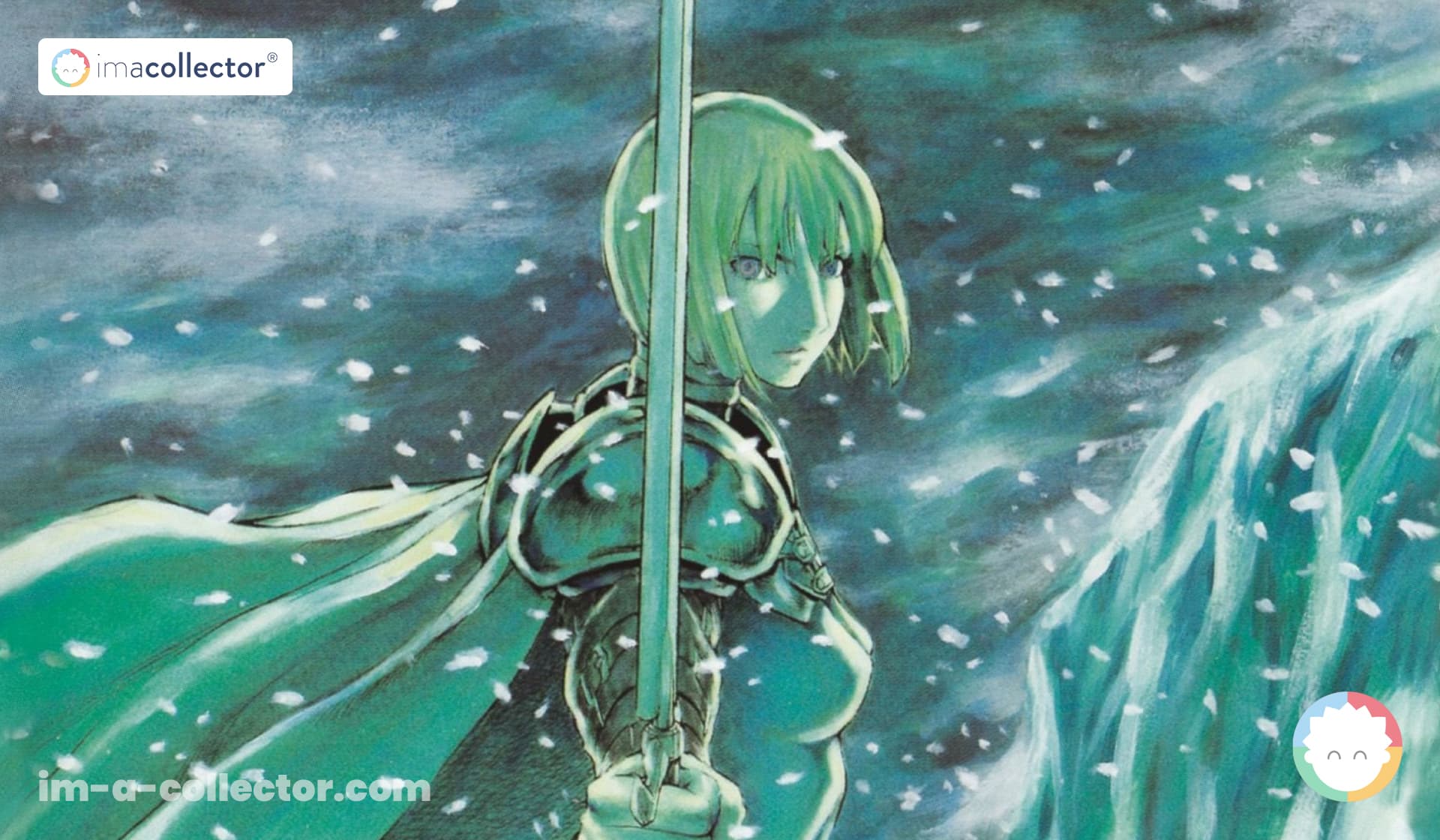 Reproduction d’une illustration originale de Clare issue du volume 10 de Claymore, origine inconnue, utilisée comme cover éditoriale pour documenter la mémoire visuelle du manga.