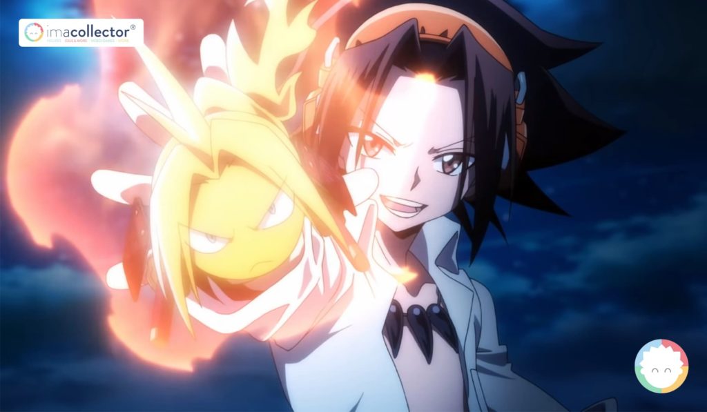 Illustration de Yoh Asakura et de l’esprit samouraï Amidamaru dans Shaman King, représentant un héros shōnen fondé sur le détachement, l’écoute et la réconciliation plutôt que sur la recherche de puissance.