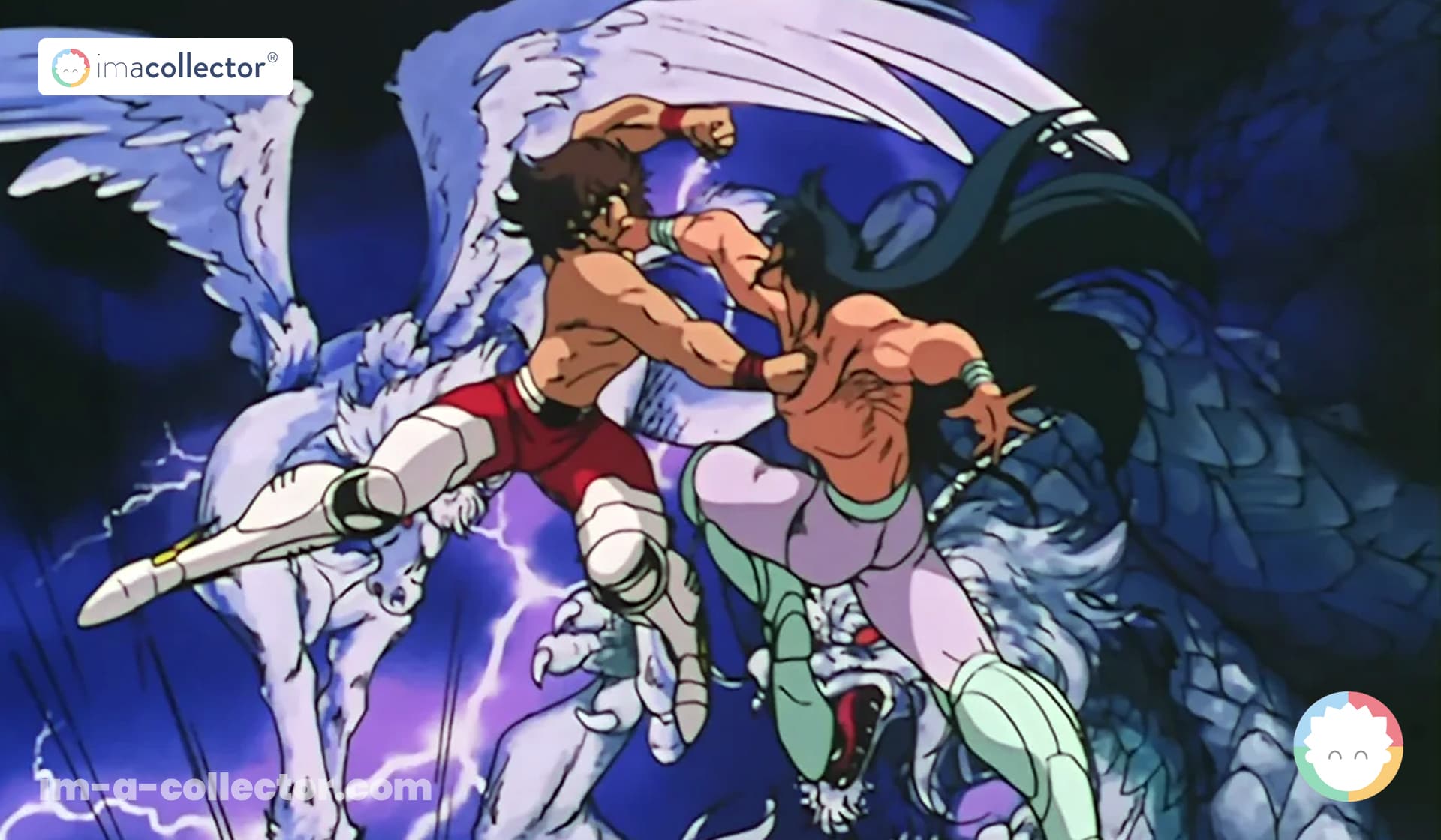 Combat entre Seiya et Shiryu au début de Saint Seiya, scène fondatrice marquant l’affrontement et la naissance des mythes de la série.