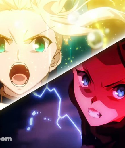 Mahoyo : ufotable confirme un nouveau film pour 2026, pendant que la route Fate Saber attend toujours Saber (Fate/stay night) face à Aoko Aozaki (Witch on the Holy Night / Mahoyo) — visuel comparatif TYPE-MOON, ufotable, film 2026.