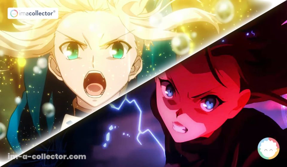 Mahoyo : ufotable confirme un nouveau film pour 2026, pendant que la route Fate Saber attend toujours Saber (Fate/stay night) face à Aoko Aozaki (Witch on the Holy Night / Mahoyo) — visuel comparatif TYPE-MOON, ufotable, film 2026.