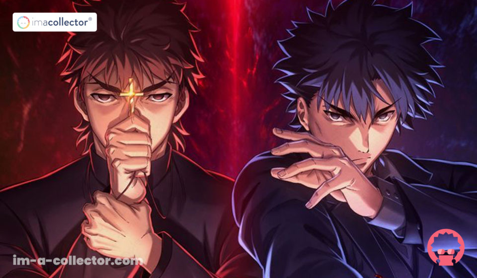 Illustration anniversaire Fate/Zero mettant en scène Kiritsugu Emiya et Kirei Kotomine dans un face-à-face sobre et tendu