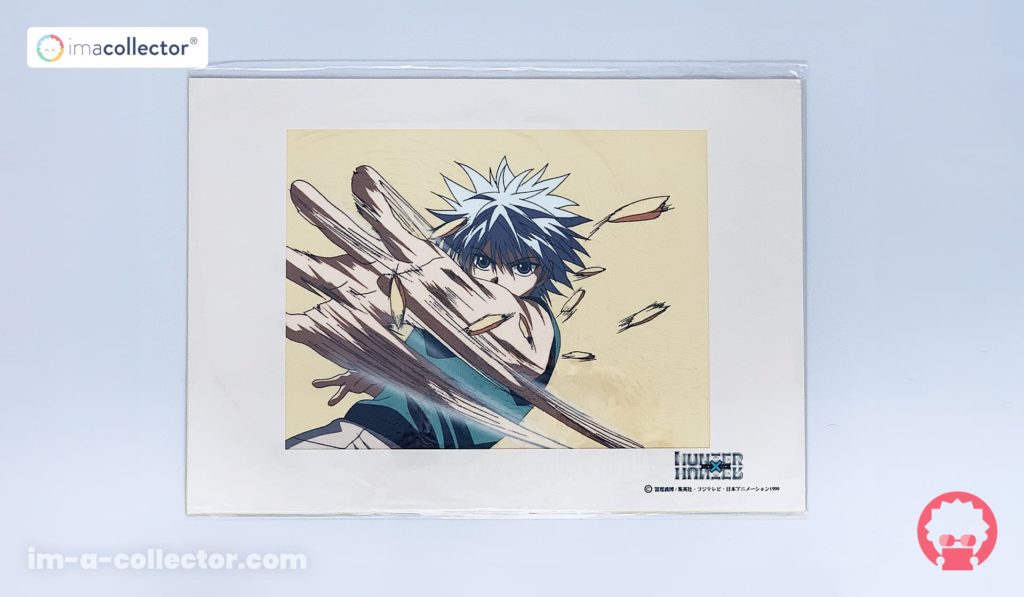 Rilezu officiel de Kirua Zoldick en pleine attaque, issu de l’anime Hunter × Hunter de 1999.