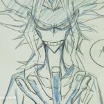 Toshinori Yagi genga reproduction in powerless form from the limited edition My Hero Academia DVD vol. 1