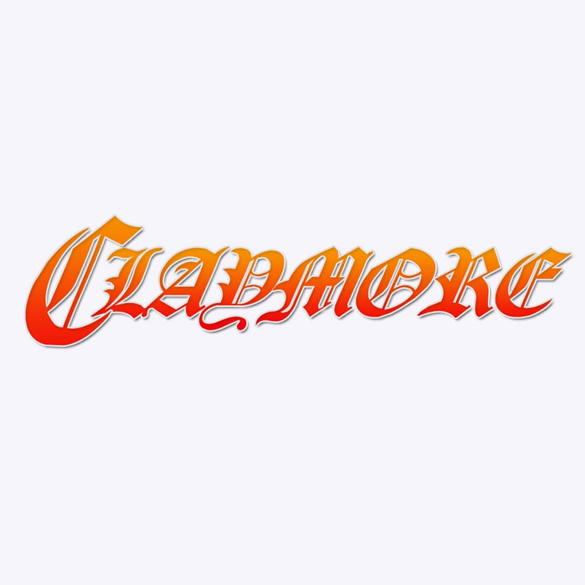 Logo de l’œuvre Claymore par Norihiro Yagi, associé à l’univers du manga et de son identité visuelle