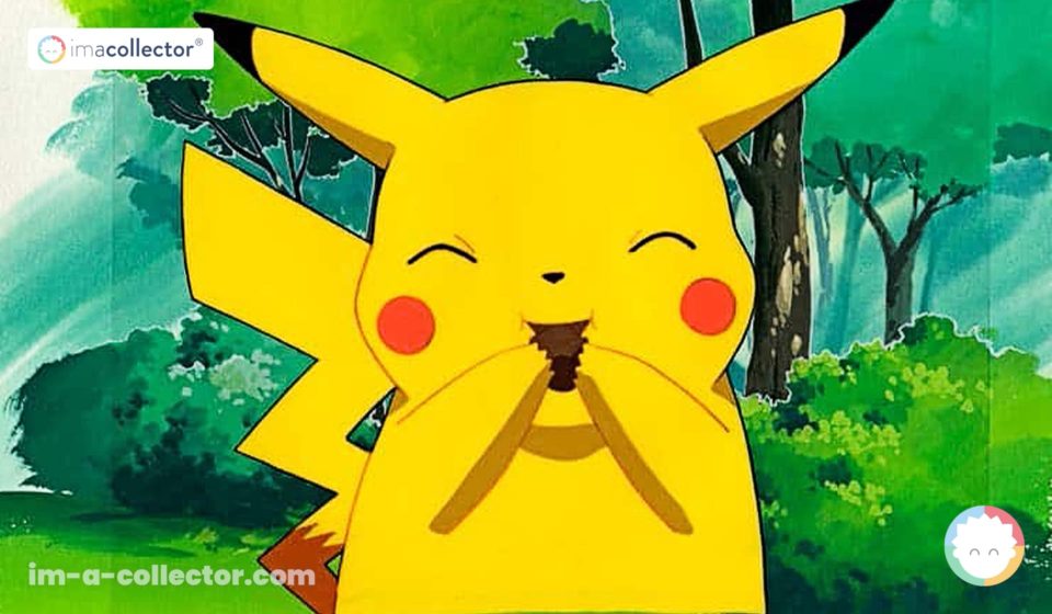 Cellulo original de Pikachu issu de Pokémon, vendu 22 750 €, utilisé en visuel de couverture d’un article sur le marché de l’animation art.