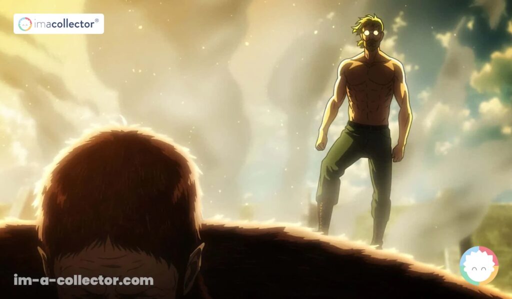 Zeke Jäger sous la forme du Titan Bestial dans Attack on Titan, à l’origine du projet d’euthanasie des Eldiens.