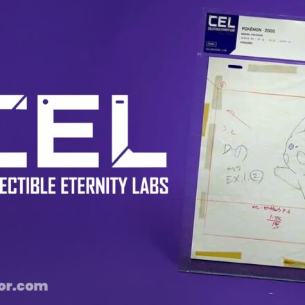 Visuel de couverture sur Collectible Eternity Labs (CEL) avec son logo et un dessin de production Pokémon représentant Pikachu.