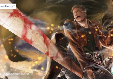 Reiner Braun dans Attack on Titan sur une illustration de Takuma Ebisu, utilisée pour l’article consacré à son identité d’Eldien.