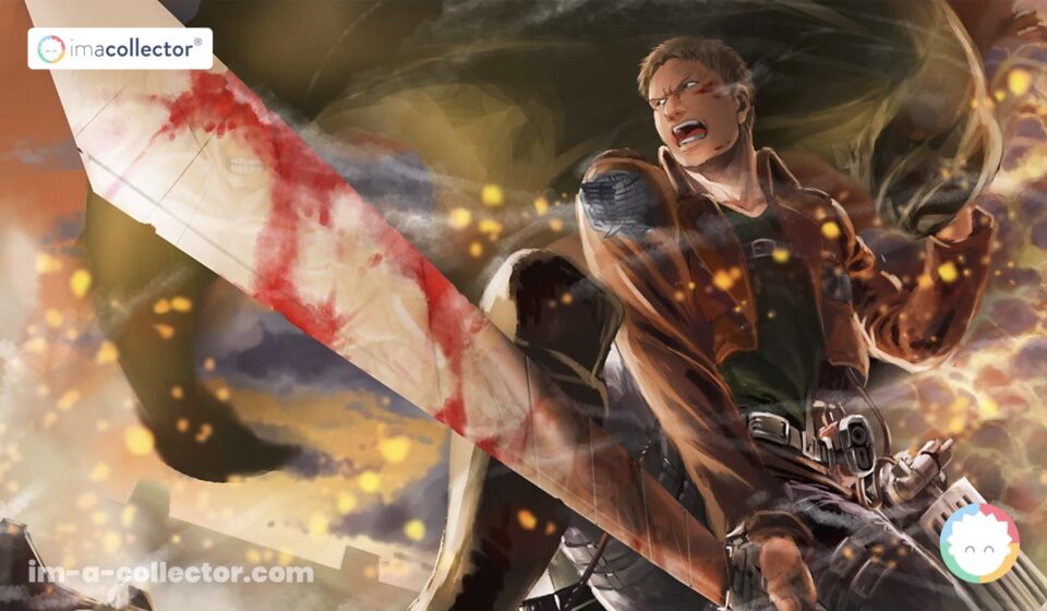 Why does Reiner want to be a “good Eldian”? Reiner Braun in Attack on Titan, illustrated by Takuma Ebisu for the article exploring his identity as an Eldian.