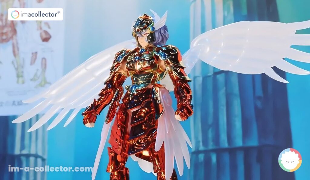 Prototype Saint Cloth Myth EX de Sorrento portant sa 真鱗衣 (Arch Scale), conçue par Tsunakan Suda, au TAMASHII NATION 2023.