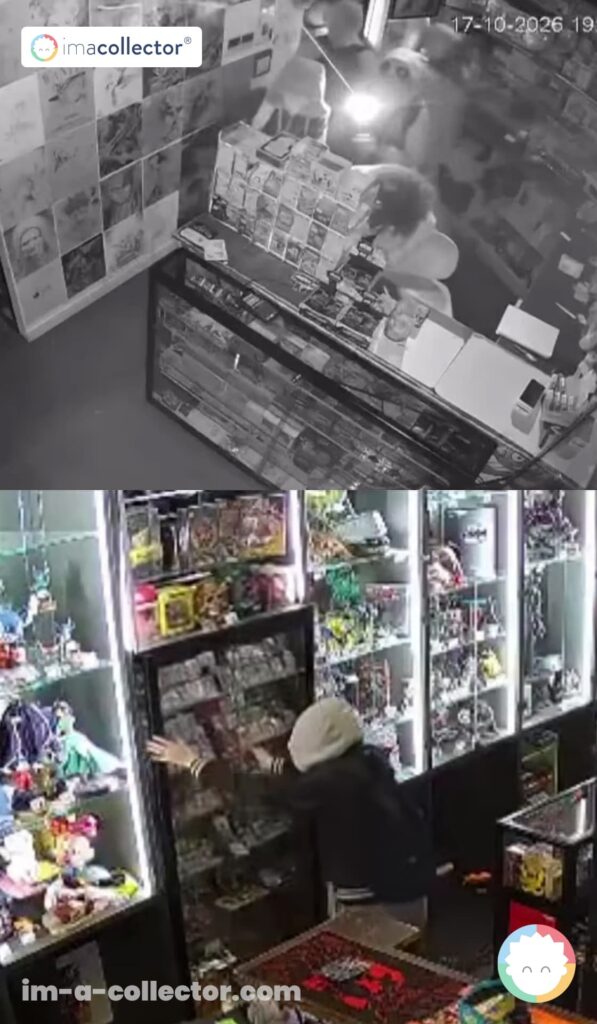 Images de vidéosurveillance du magasin Hobby One à Paris, diffusées sur Instagram après le pillage de la boutique.